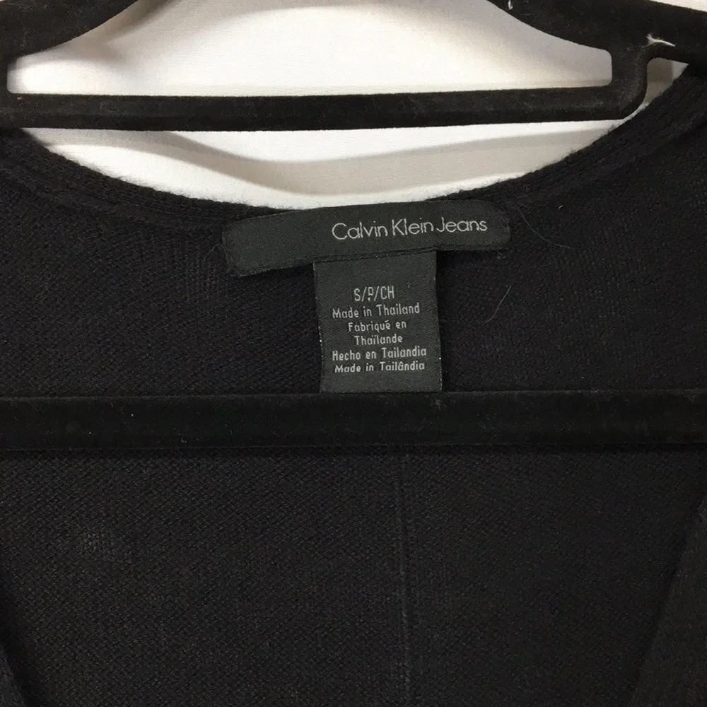 Calvin Klein Women’s Black Short-Sleeve Sweater Dress Size S Like-NEW